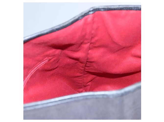 Sac à main Gancini en toile noire et argent de Salvatore Ferragamo Auth bs23065 Argenté - vue 16