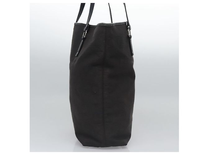 Sac à main Gancini en toile noire et argent de Salvatore Ferragamo Auth bs23065 Argenté - vue 4