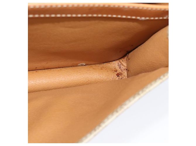 Céline Borsa a spalla in tela Macadam CELINE beige oro Auth JB008 D'oro - vista 21
