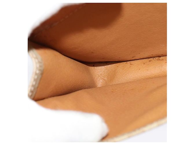 Céline Borsa a spalla in tela Macadam CELINE beige oro Auth JB008 D'oro - vista 22