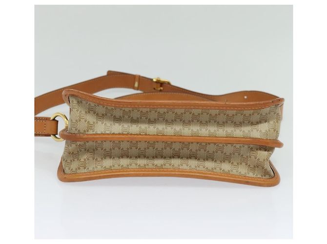 Céline Borsa a spalla in tela Macadam CELINE beige oro Auth JB008 D'oro - vista 9