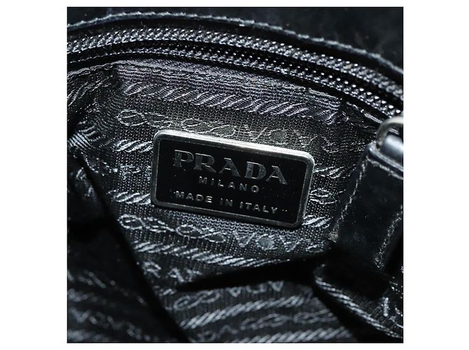 PRADA Borsa a mano in tela 2 vie beige Auth EC469 - vista 14