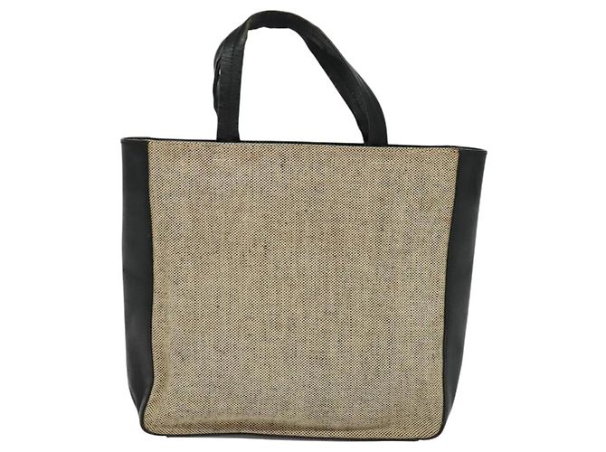 PRADA Borsa a mano in tela 2 vie beige Auth EC469 - vista 2