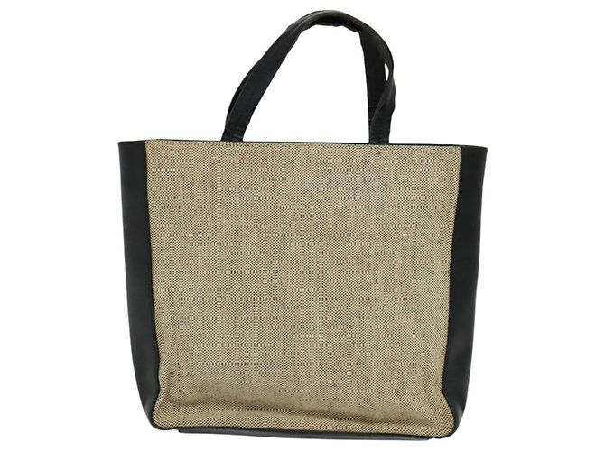 PRADA Borsa a mano in tela 2 vie beige Auth EC469 - vista 3
