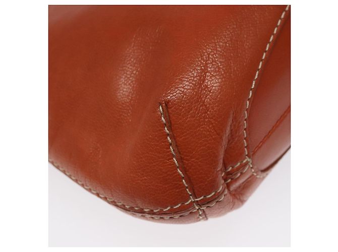 Céline Borsa a spalla in pelle arancione Auth EC246 - vista 11