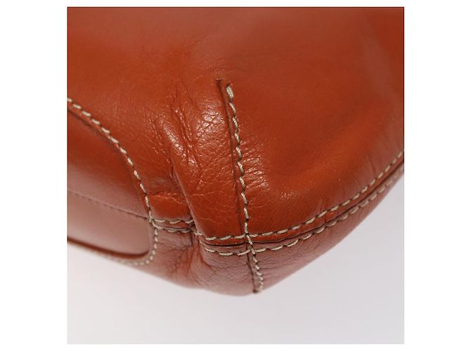Céline Borsa a spalla in pelle arancione Auth EC246 - vista 12