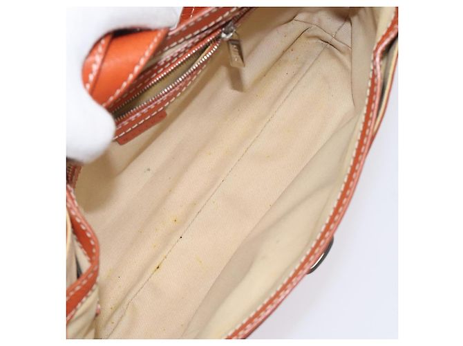 Céline Borsa a spalla in pelle arancione Auth EC246 - vista 17