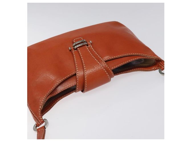 Céline Borsa a spalla in pelle arancione Auth EC246 - vista 6