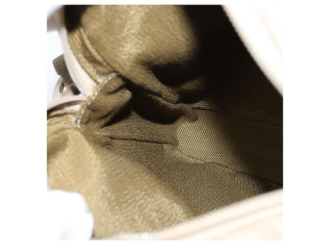 Borsa a spalla Salvatore Ferragamo in tela beige Auth fm4423 - vista 17