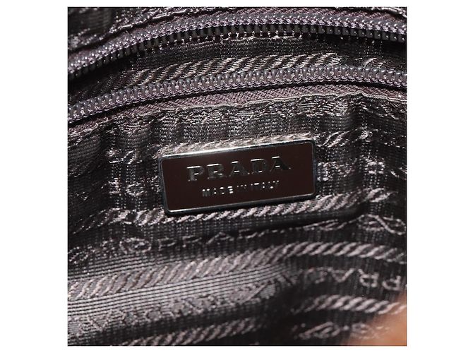 PRADA Borsa a mano in lana marrone Auth hk2259 - vista 16