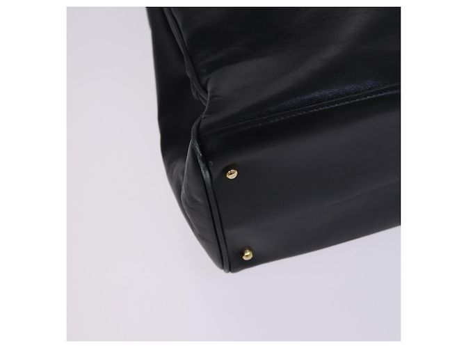 Borsa a mano in pelle Gucci Bamboo nera e oro 002 2855 0322 0 Auth fm4384 Nero D'oro - vista 11