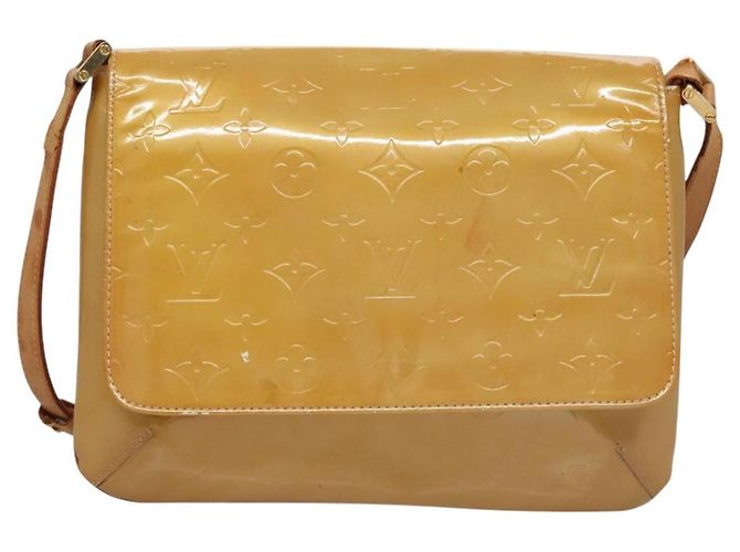 LOUIS VUITTON Borsa Thompson Street Monogram Vernis Beige M91301 LV Auth ti2814 - vista 13