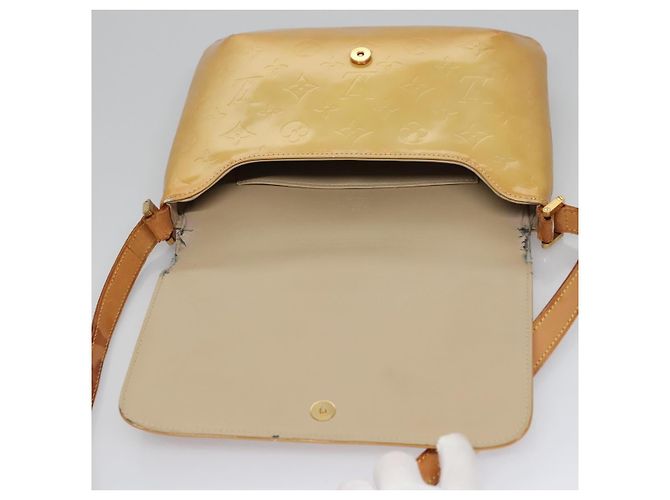 LOUIS VUITTON Borsa Thompson Street Monogram Vernis Beige M91301 LV Auth ti2814 - vista 19