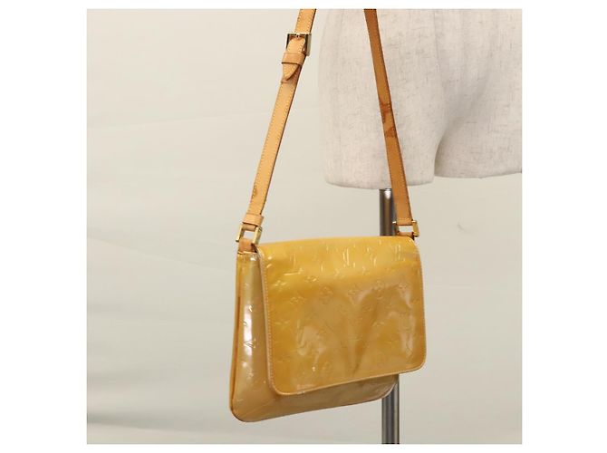 LOUIS VUITTON Borsa Thompson Street Monogram Vernis Beige M91301 LV Auth ti2814 - vista 25