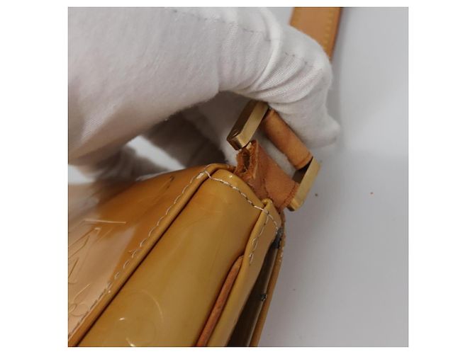 LOUIS VUITTON Borsa Thompson Street Monogram Vernis Beige M91301 LV Auth ti2814 - vista 9