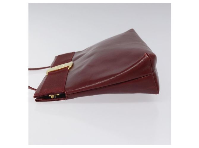 Borsa a spalla Salvatore Ferragamo in pelle rossa dorata Auth EC330 Rosso D'oro - vista 5