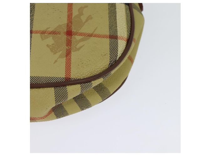 Autre Marque Borsa a spalla Burberrys Nova Check in pelle PVC beige Auth EC421 - vista 13