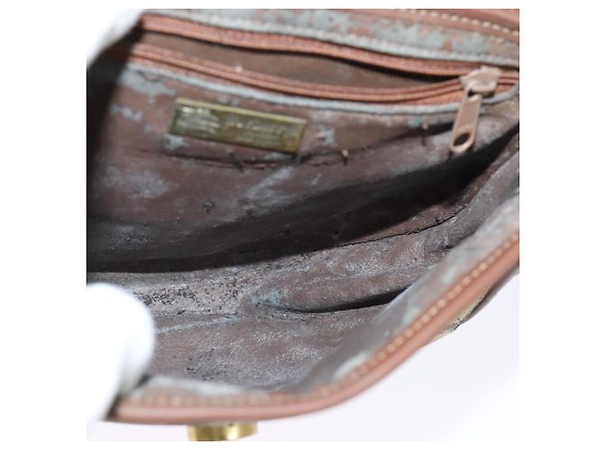 Autre Marque Borsa a spalla Burberrys Nova Check in pelle PVC beige Auth EC421 - vista 18
