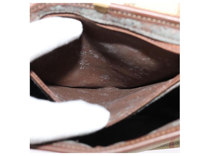 Autre Marque Borsa a spalla Burberrys Nova Check in pelle PVC beige Auth EC421 - vista 20