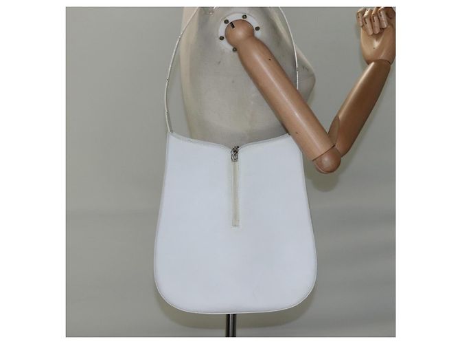 Borsa a spalla in pelle bianca Salvatore Ferragamo Auth bs23066 Bianco - vista 21