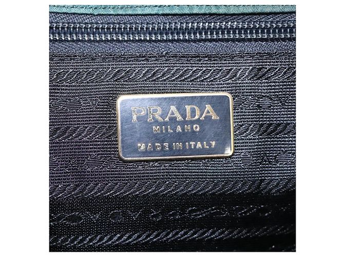 PRADA Borsa a mano in nylon khaki Auth nb125 Cachi - vista 15