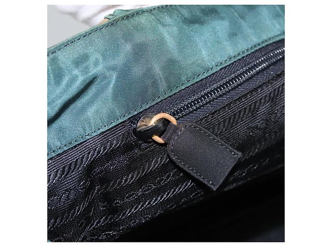 PRADA Borsa a mano in nylon khaki Auth nb125 Cachi - vista 19