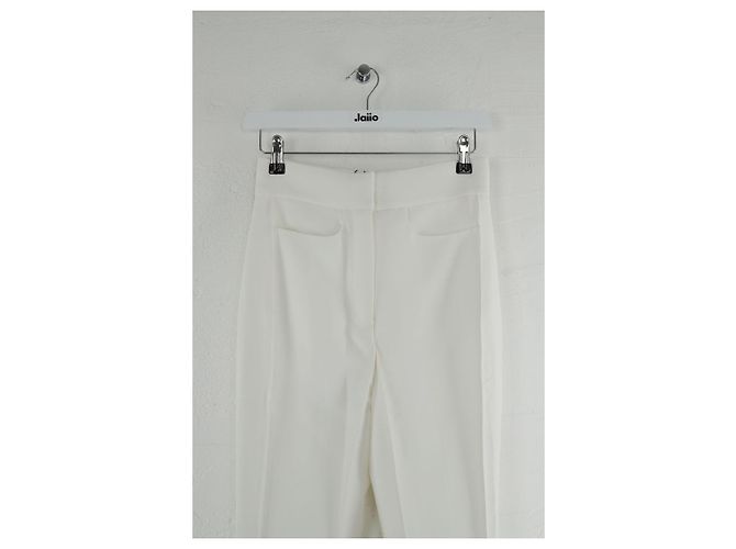 Autre Marque Pantalones de lana Blanco - vista 2