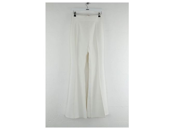 Autre Marque Pantalones de lana Blanco - vista 3