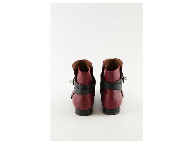 Hermès Lederstiefel Bordeaux - Ansicht 2