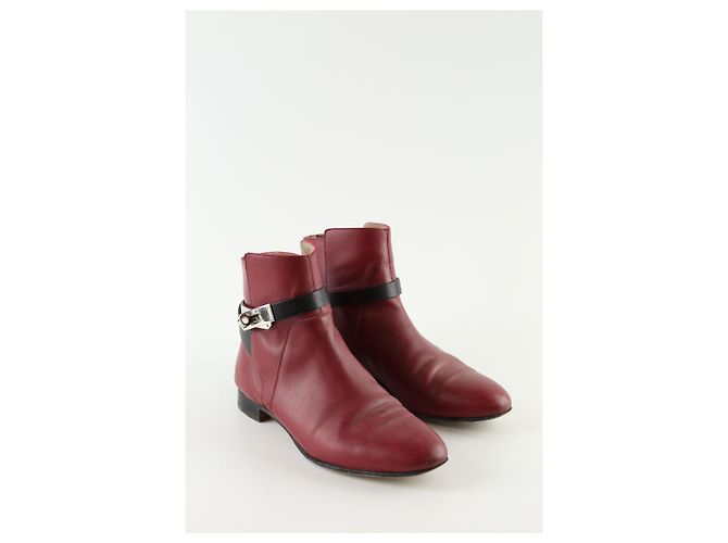Hermès Lederstiefel Bordeaux - Ansicht 3