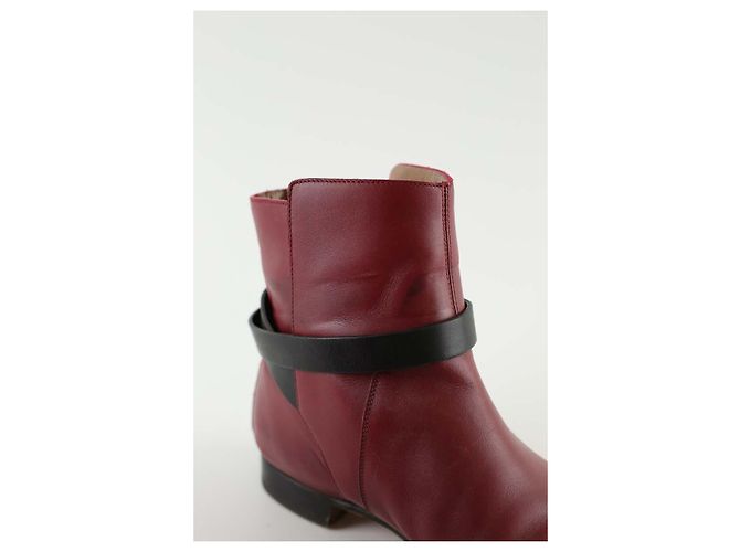 Hermès Lederstiefel Bordeaux - Ansicht 4