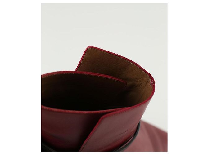 Hermès Lederstiefel Bordeaux - Ansicht 5