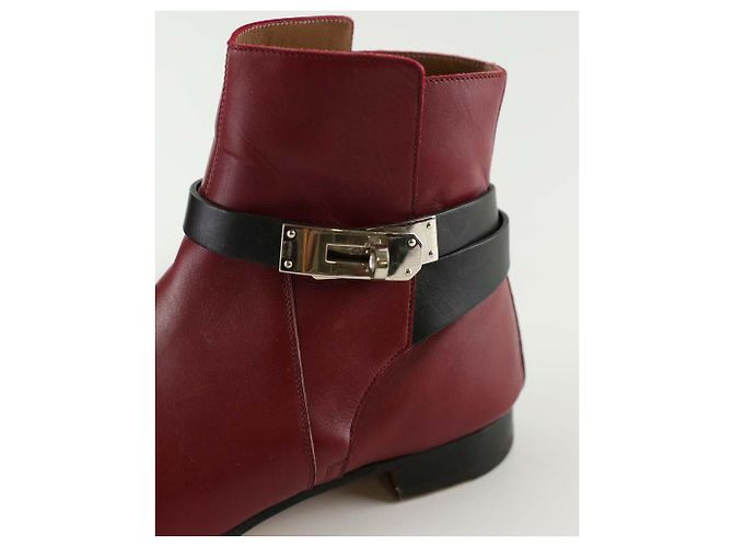 Hermès Lederstiefel Bordeaux - Ansicht 6