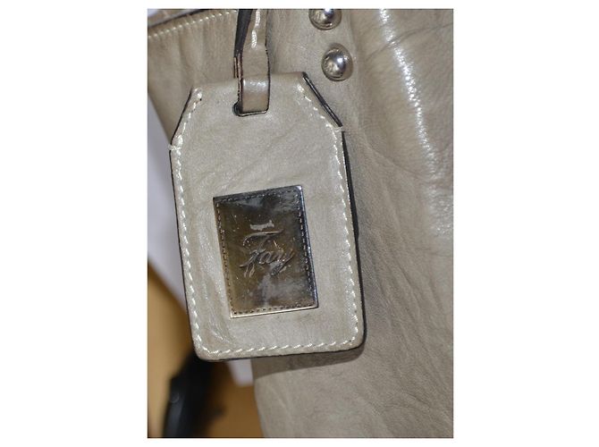 Borsa a spalla Fay in pelle kaki Cachi - vista 3