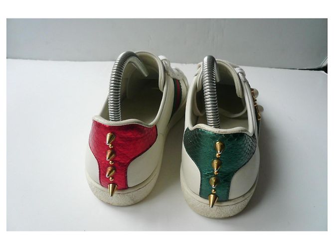 GUCCI Baskets cuir ACE blanches bon état T38 - vue 3