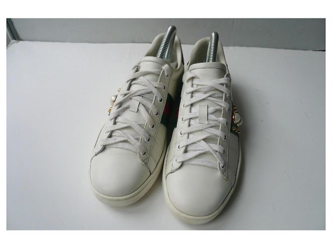 GUCCI Baskets cuir ACE blanches bon état T38 - vue 5