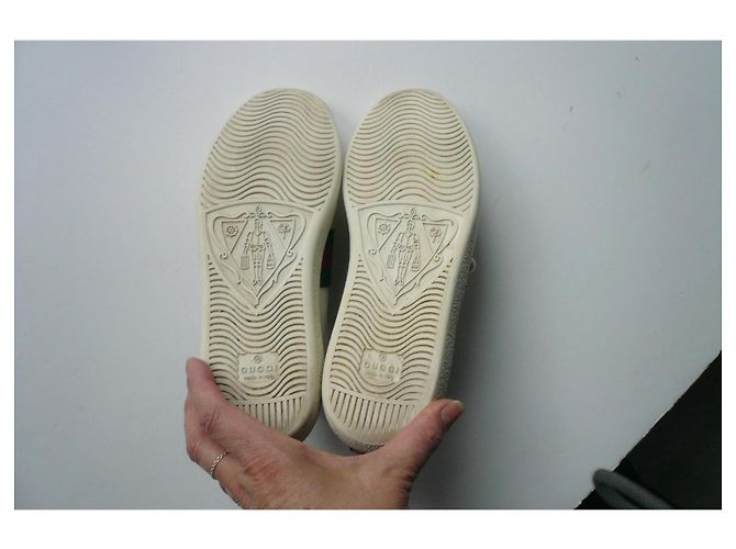GUCCI Baskets cuir ACE blanches bon état T38 - vue 8