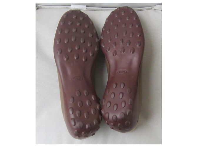 Scarpe da golf Tod's in pelle taupe - vista 10