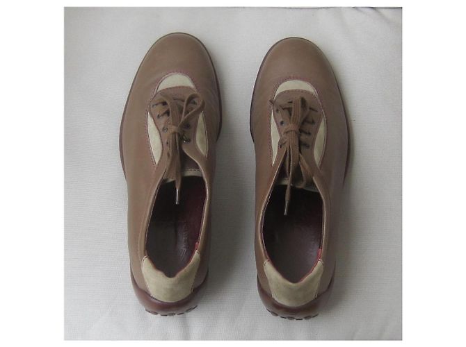 Scarpe da golf Tod's in pelle taupe - vista 5