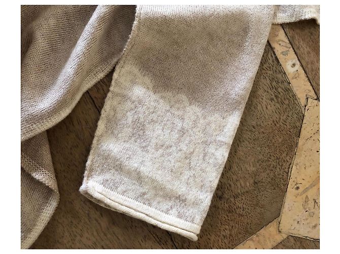 Autre Marque Chaleco o Chaqueta FROGBOX seda-lana-cachemira talla 34-36 Beige Blanco roto - vista 11