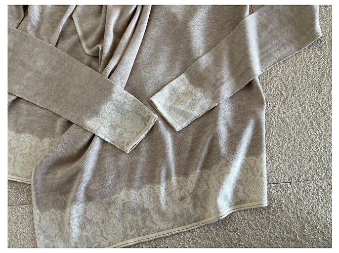 Autre Marque Chaleco o Chaqueta FROGBOX seda-lana-cachemira talla 34-36 Beige Blanco roto - vista 7