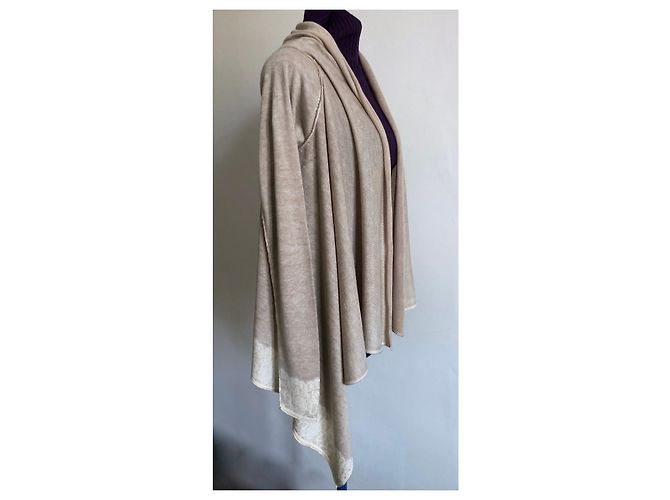 Autre Marque Chaleco o Chaqueta FROGBOX seda-lana-cachemira talla 34-36 Beige Blanco roto - vista 9