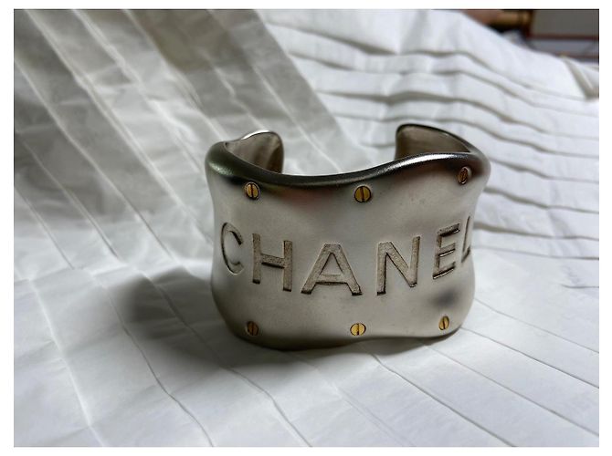 Bracciale Chanel in metallo argentato Argento - vista 2