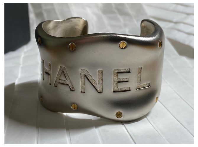 Bracciale Chanel in metallo argentato Argento - vista 3