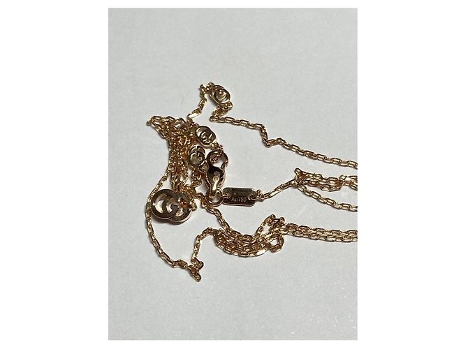 Collana Gucci GG Running in oro 18 carati Gold hardware - vista 3