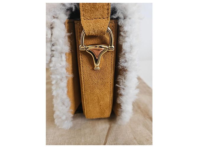 Gucci horsebit 1955 in shearling Cammello - vista 8
