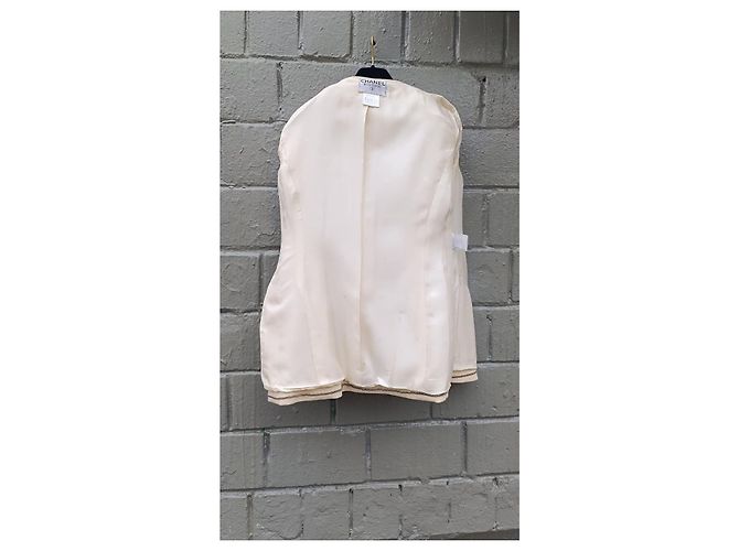 1998 Rare! Chanel & Karl Lagerfeld 98A Jacket CC Logo Buttons Beige - view 14