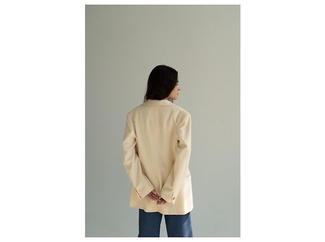 1998 Rare! Chanel & Karl Lagerfeld 98A Jacket CC Logo Buttons Beige - view 6