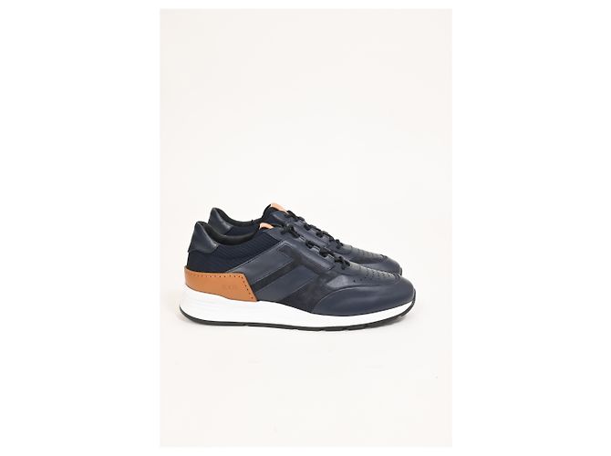 Sneakers basse Tod's in pelle e suede blu navy - vista 11