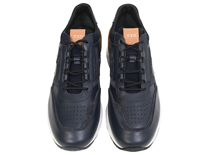 Sneakers basse Tod's in pelle e suede blu navy - vista 5